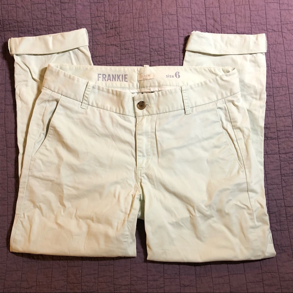 J. Crew Factory Frankie Cropped chinos in light seafoam